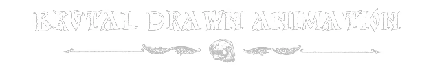 Brutal Drawn Animation – Volkolak: The Will of Gods Volkolak: "BRUTAL DRAWN ANIMATION" in bold, white gothic font with a skull and wings.