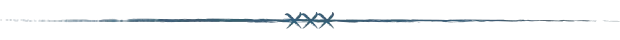 Ornate Divider – Waltz and Jam Waltz and Jam: Thin blue decorative border line with three X symbols centered.