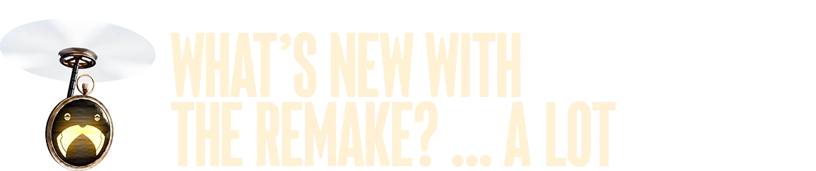 Watch New Remake – Wanderer: The Fragments of Fate Wanderer: Pocket watch with propeller, text "WHAT'S NEW WITH THE REMAKE? ...A LOT" in bold.