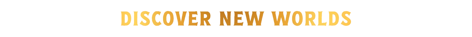 Discover New Worlds – Warhammer 40,000: Boltgun 2 Warhammer 40,000: Gold distressed text reading DISCOVER NEW WORLDS on black background.