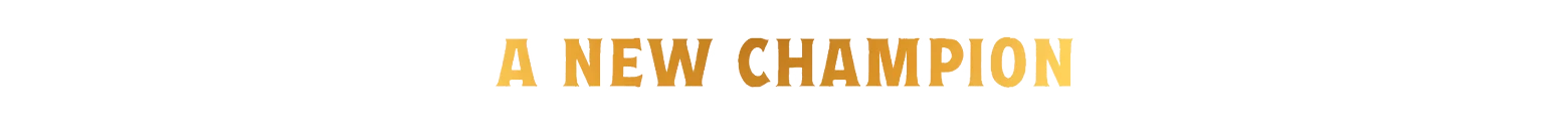 New Champion Banner – Warhammer 40,000: Boltgun 2 Warhammer 40,000: Gold distressed headline text reading A NEW CHAMPION on black background.