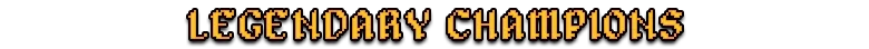 Legendary Champions – Warhammer Survivors Warhammer Survivors: Pixelated gold text reading “LEGENDARY CHAMPIONS” on black background.