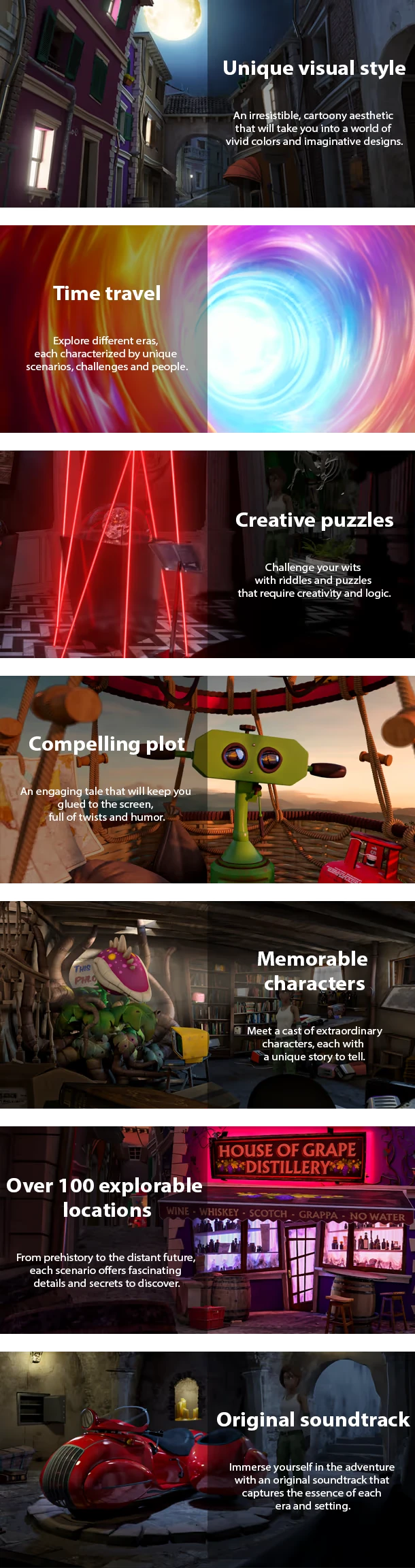 Whirlight: A red motorcycle in a dim alley with arched doorways and a shadowy figure nearby.