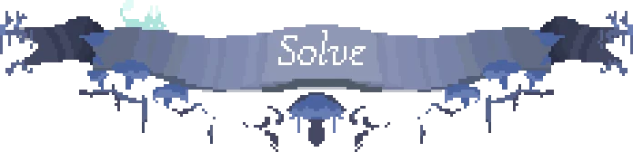 Will O Wing: Pixel-art banner with white “Solve” text above dark blue trees.