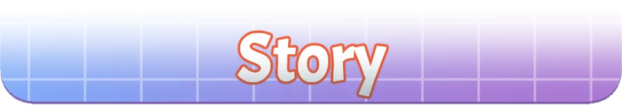 Winter Heat: "Story" text in bold white with orange outline on blue-purple grid background.