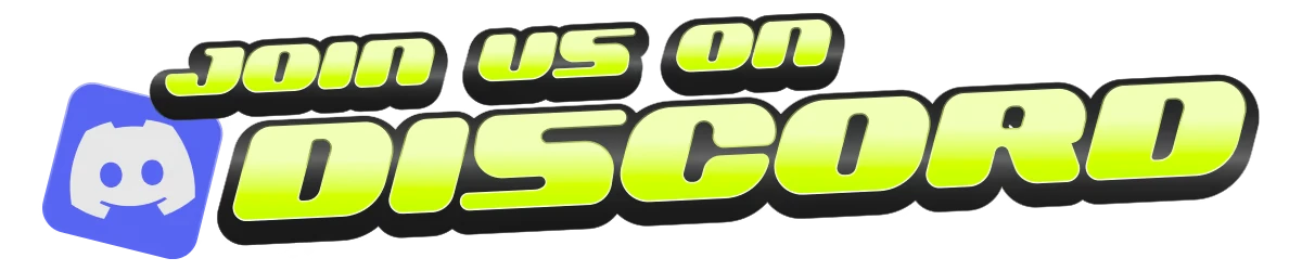 WTF: "Join us on Discord" text in bold, gradient green and black, with a blue Discord logo.